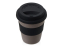 Стакан с силиконовой крышкой Cafe, черный