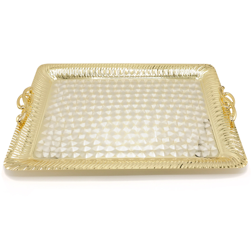 Поднос с ручками VIOLINO в подарочной упаковке , Серебро