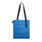 Шоппер Superbag Bubble, стёганый, без застёжки (голубой с черным)