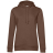 Толстовка с капюшоном женская BNC Inspire (Organic), коричневая (мокко)