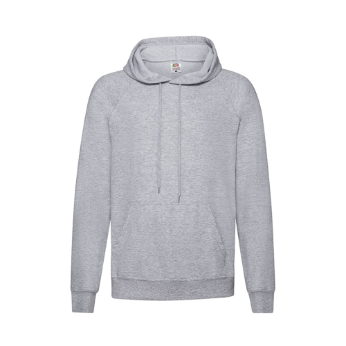 Толстовка без начеса LIGHTWEIGHT HOODED SWEAT 240, серый меланж