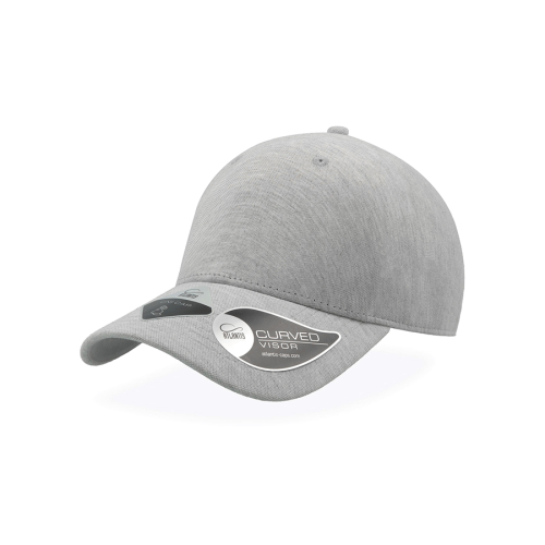 Бейсболка UNI-CAP PIQUET, без панелей и швов, без застежки, серый
