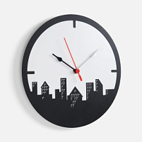 Часы «Города», черные Часы «Города», черные