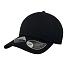 Бейсболка UNI-CAP PIQUET, без панелей и швов, без застежки, черный