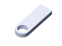 USB 2.0-флешка на 4 Гб с мини чипом и круглым отверстием, белый USB 2.0-флешка на 4 Гб с мини чипом и круглым отверстием, белый