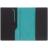 Обложка для паспорта Multimo, черная с бирюзовым