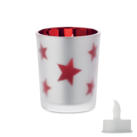 Свеча новогодняя, красный