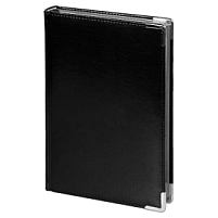 Ежедневник полудатированный Classic Pristine Silver А5, Чёрный/Серебряный