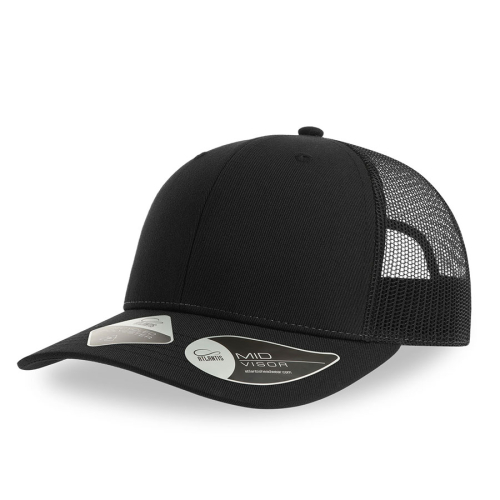 Бейсболка BRYCE, 6 клиньев, пластиковая застежка, переработанный полиэстер, черный