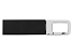 Флеш-карта USB 2.0 16 Gb с карабином Hook, черный/серебристый