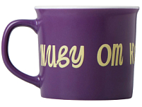 Матовая кружка Nancy 360 мл цветная снаружи, белая внутри, фиолетовый с УФ-печатью DTF Матовая кружка Nancy 360 мл цветная снаружи, белая внутри, фиолетовый с УФ-печатью DTF