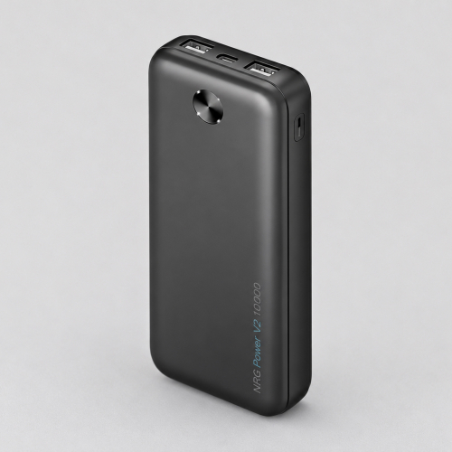 Внешний АКБ NRG Power V2 10000 мА-ч, 2A, 2xUSB, черный, Deppa