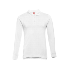 Рубашка-поло мужская BERN 210 с длинным рукавом, белый