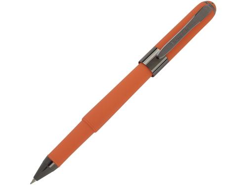 Ручка пластиковая шариковая Monaco, 0,5мм, синие чернила, оранжевый/вороненая сталь