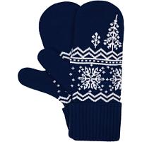 Варежки Elnik, синие с молочно-белым Варежки Elnik, синие с молочно-белым