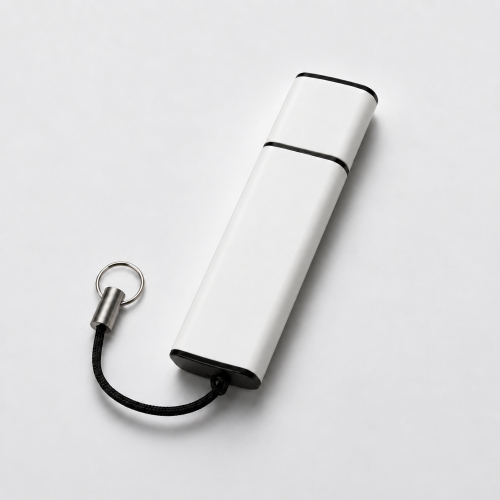 Флеш-карта USB 2.0 16 Gb металлическая с колпачком Borgir, белый