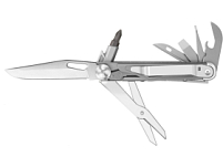 Нож-мультитул Rocktol 12 в 1 с титановыми ручками, серый