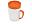 Кружка с универсальной подставкой «Мак-Кинни», цвет: оранжевый, белый