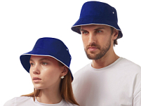 Панама с контрастной окантовкой , классический синий/белый Панама с контрастной окантовкой , классический синий/белый