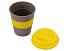 Стакан с силиконовой крышкой Cafe, желтый