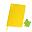 Бизнес-блокнот "Funky", 130*210 мм, желтый, зеленый форзац, мягкая обложка, блок- линейка, желтый, зеленый