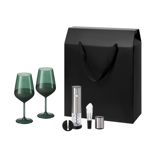 Подарочный набор Emerald, Vintaro (2 бокала + набор для вина)
