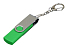 Флешка с поворотным механизмом, c дополнительным разъемом Micro USB, 16 Гб, зеленый