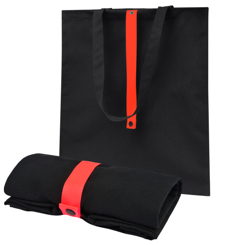 Сумка для покупок Rock’n’ROLL 260 г/м², Чёрный/красный