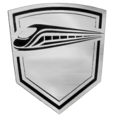 Шильд-наклейка поезд, Серебристый