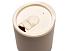 Термокружка LINDE с двойными стенками из переработанного полипропилена, бежевый