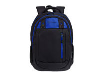 Рюкзак TORBER CLASS X, черный с синей вставкой, полиэстер 900D, 45 x 32 x 16 см