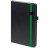 Ежедневник Ton Black, недатированный, черный с зеленым