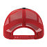 Бейсболка RAPPER COTTON-S, 5 клиньев, пластиковая застёжка, темно-серый, красный