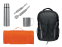 Набор с термосом, кружкой, пледом и рюкзаком, оранжевый
