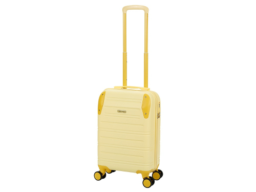 Чемодан TORBER В Отпуск, желтый, ABS-пластик, 36 х 22 х 55 см, 31 л, 2,4 кг