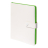 Ежедневник недатированный Stellar, А5, белый, кремовый блок  в линейку, с зеленым обрезом, белый, зеленый