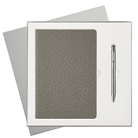 Подарочный набор Tweed, серый (ежедневник, ручка) Подарочный набор Tweed, серый (ежедневник, ручка)