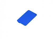 USB 2.0- флешка на 8 Гб в виде пластиковой карточки, цвет: синий