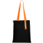 Сумка для покупок Black GLOW 325 г/м², Чёрный/Оранжевый