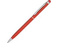 Ручка-стилус металлическая шариковая «Jucy Soft» soft-touch, цвет: красный