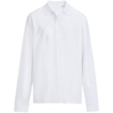 Рубашка поло унисекс с длинным рукавом Pacific LSL, белая