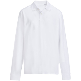 Рубашка поло унисекс с длинным рукавом Pacific LSL, белая
