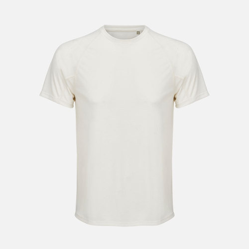 Футболка спортивная унисекс Vortex, молочно-белая