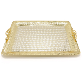 Поднос с ручками VIOLINO в подарочной упаковке , Серебро