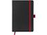 Блокнот ColorNote Black, твердая обложка A5, 80 листов, черный с красным