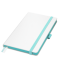 Ежедневник Arctic недатированный, белый/бирюзовый
