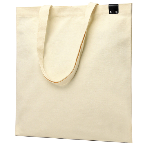 Сумка для покупок IVORY 325 г/м² с PU нашивкой, Чёрный