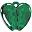 HEART CLACK, держатель для ручки, зеленый
