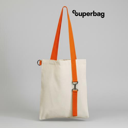 Шоппер Superbag с ремувкой 4sb (неокрашенный с оранжевым)