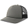 Бейсболка RAPPER-S, 5 клиньев, пластиковая застёжка, темно-серый, черный